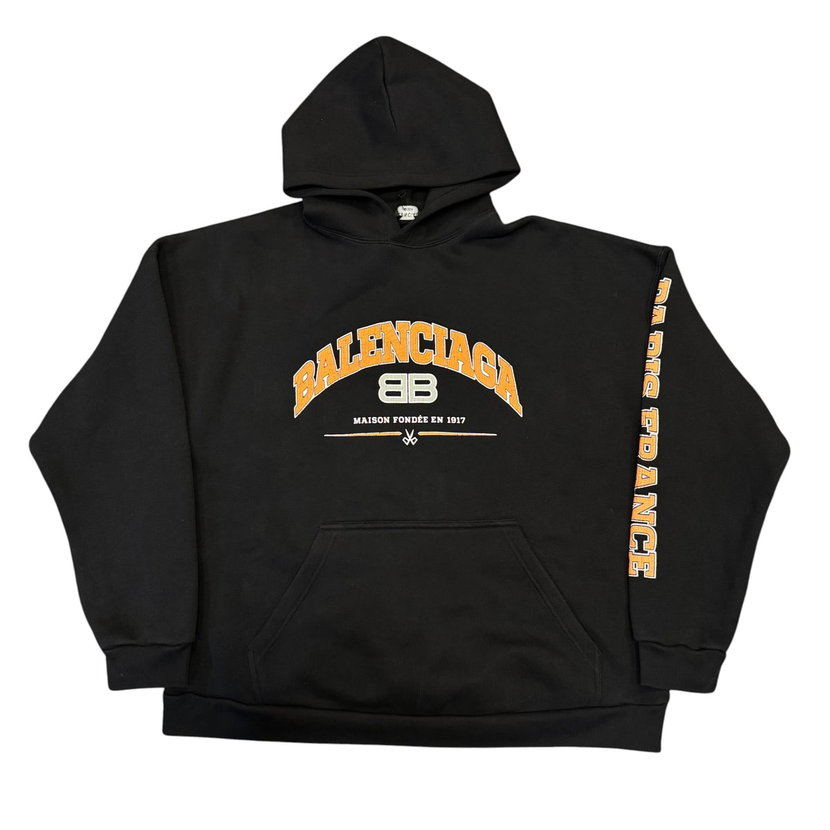 Balenciaga Wide Fit Hoodie Black/Orange/White