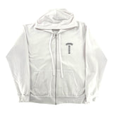 Chrome Hearts T-Logo Script Letters Zip Up Hoodie White