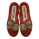 Louis Vuitton Trainer Low Velcro Strap Orange Monogram Denim