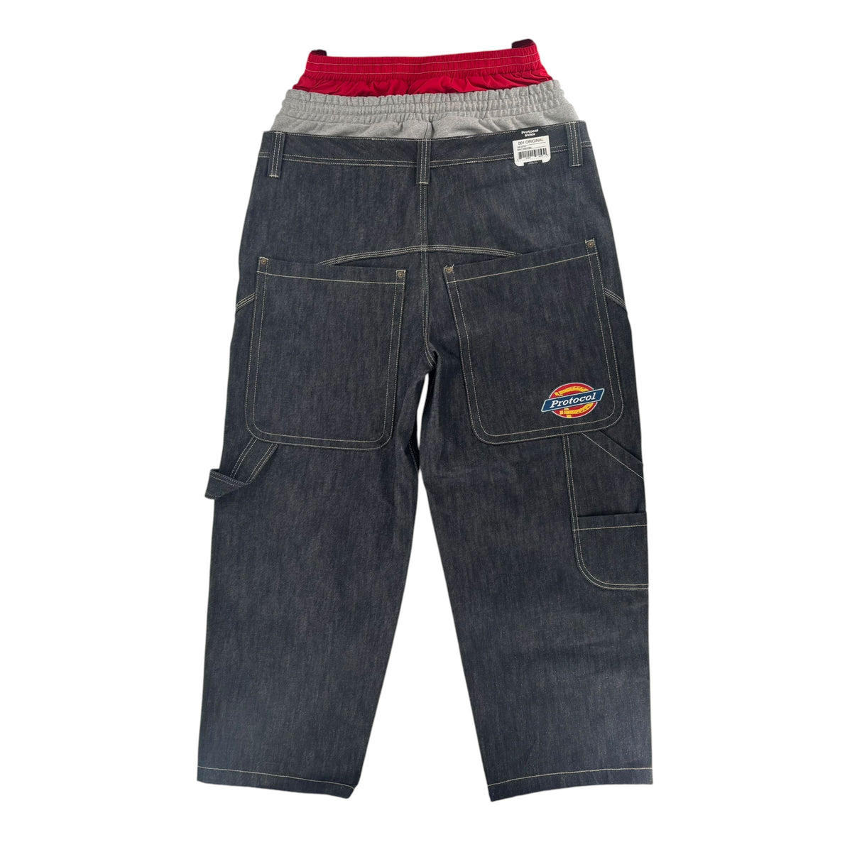Protocol Layered Denim Pant Gray