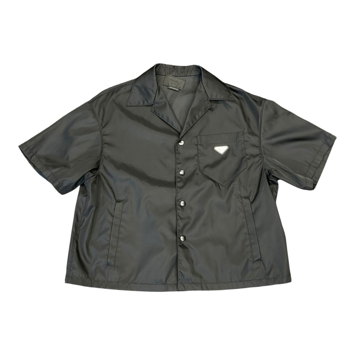 Prada Short Sleeve Nylon Shirt Black