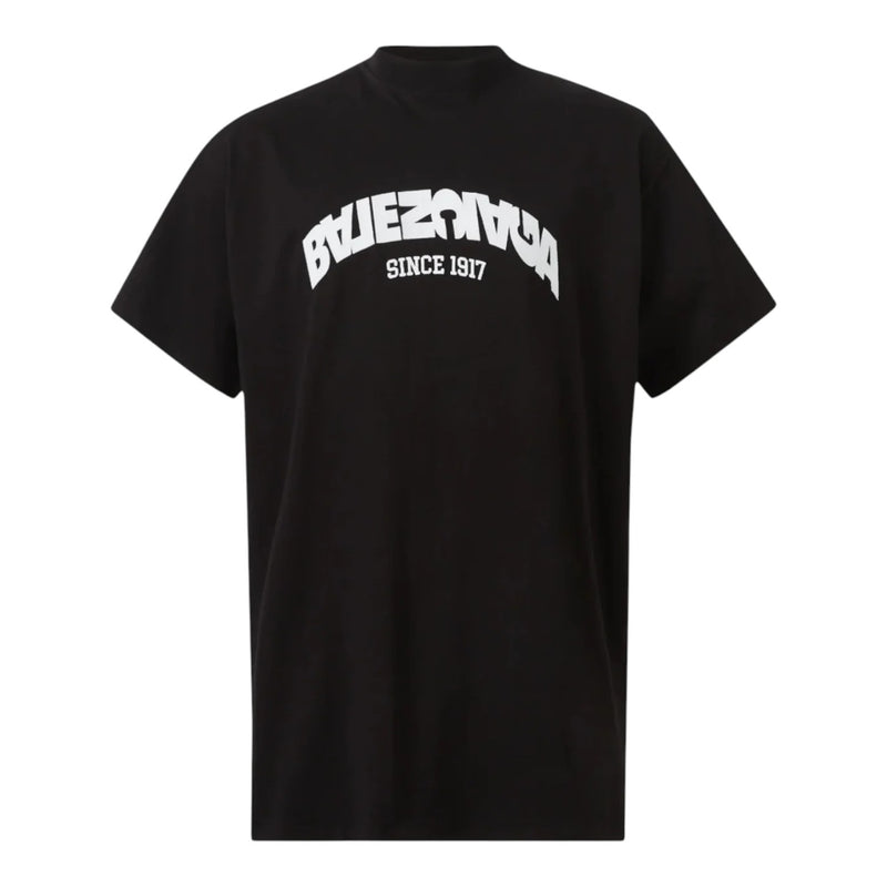 Balenciaga Back Flip Logo Tee Black