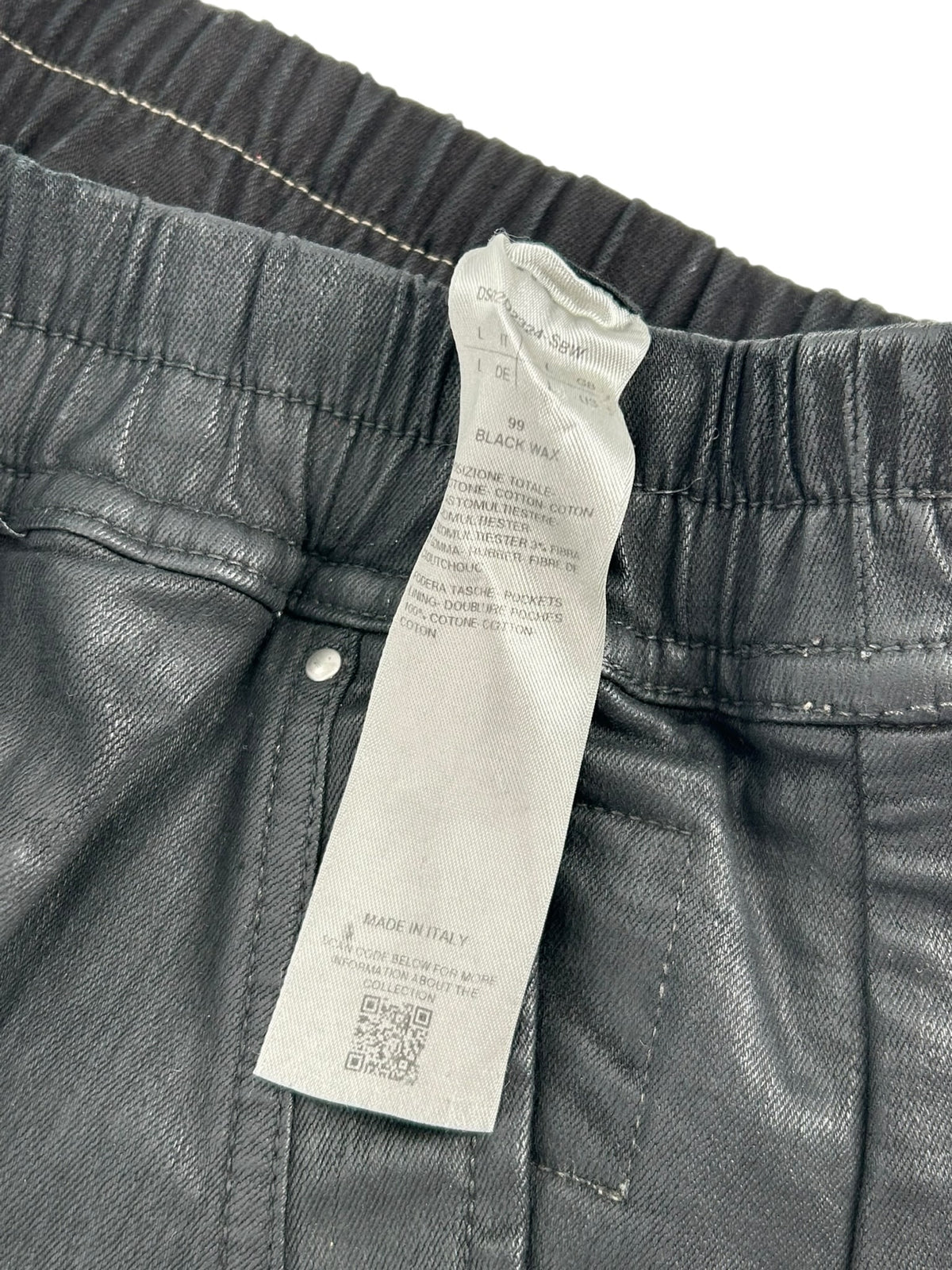 Rick Owens Black Waxed Bela Cargos