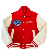 Louis Vuitton Yayoi Kusama Psychedelic Flower Embroidered Varsity Red
