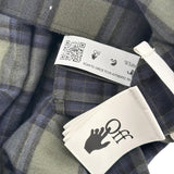 Off White Flannel Blue Green