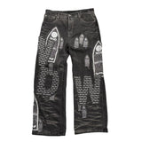 Who Decides War Motif Jeans "Grey"
