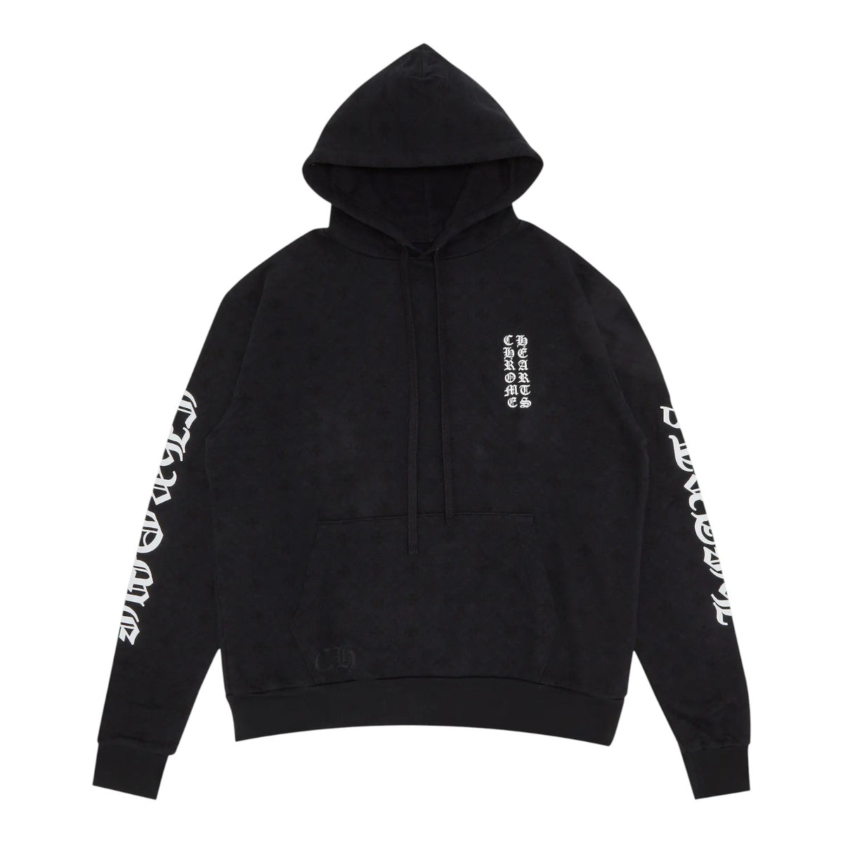 Chrome Hearts Plus Cross Allover Print Horseshoe Logo Hoodie Black