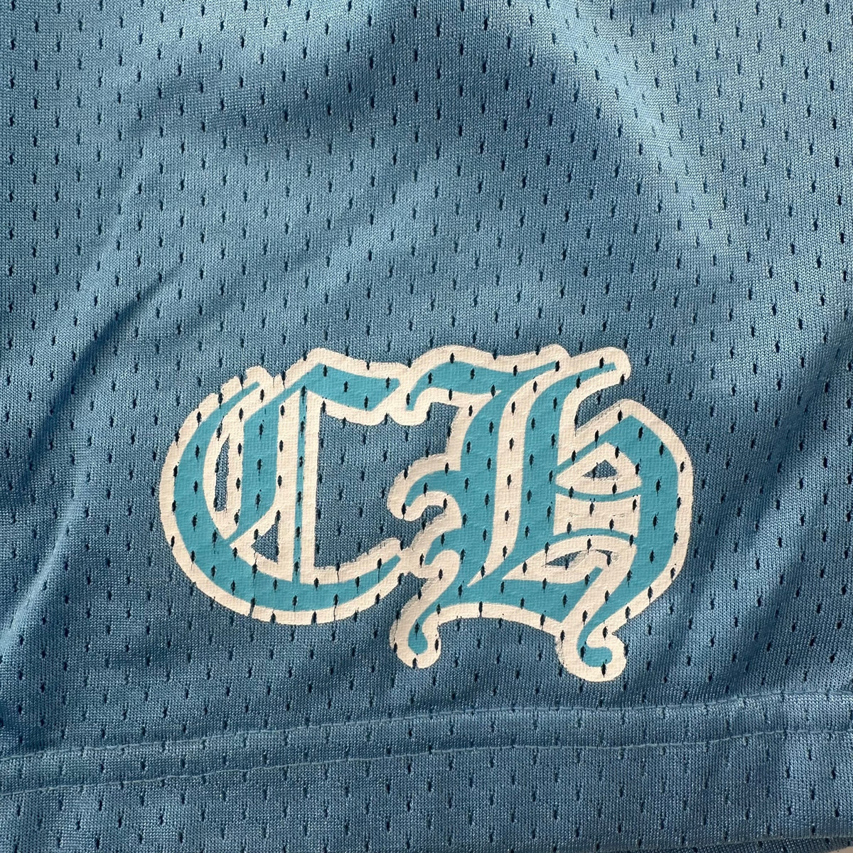 Chrome Hearts Sports Mesh Varsity Shorts Blue