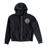 Chrome Hearts Las Vegas Horseshoe Logo Zip Up Hoodie Black