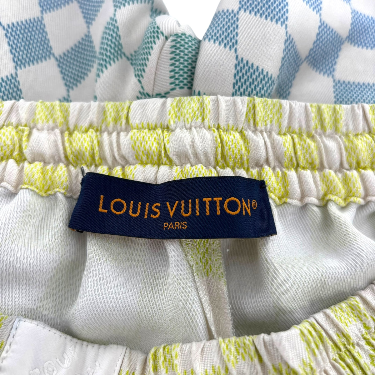 Louis Vuitton Damier Gradient Printed Silk Shorts Multicolor