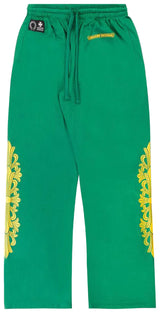 Chrome Hearts Floral Mesh Jersey Pants Green/Yellow