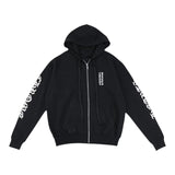 Chrome Hearts Vertical Logo Zip Up Hoodie Black