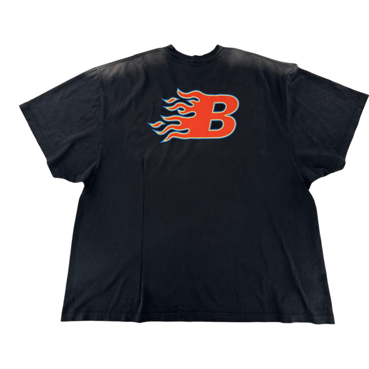 Balenciaga Flame Jersey Vintage Tee Black