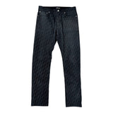 Dior Oblique Jacquard Velvet Denim Navy Pants