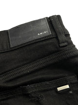 Amiri Mx1 Paisley Ribbed Denim Black