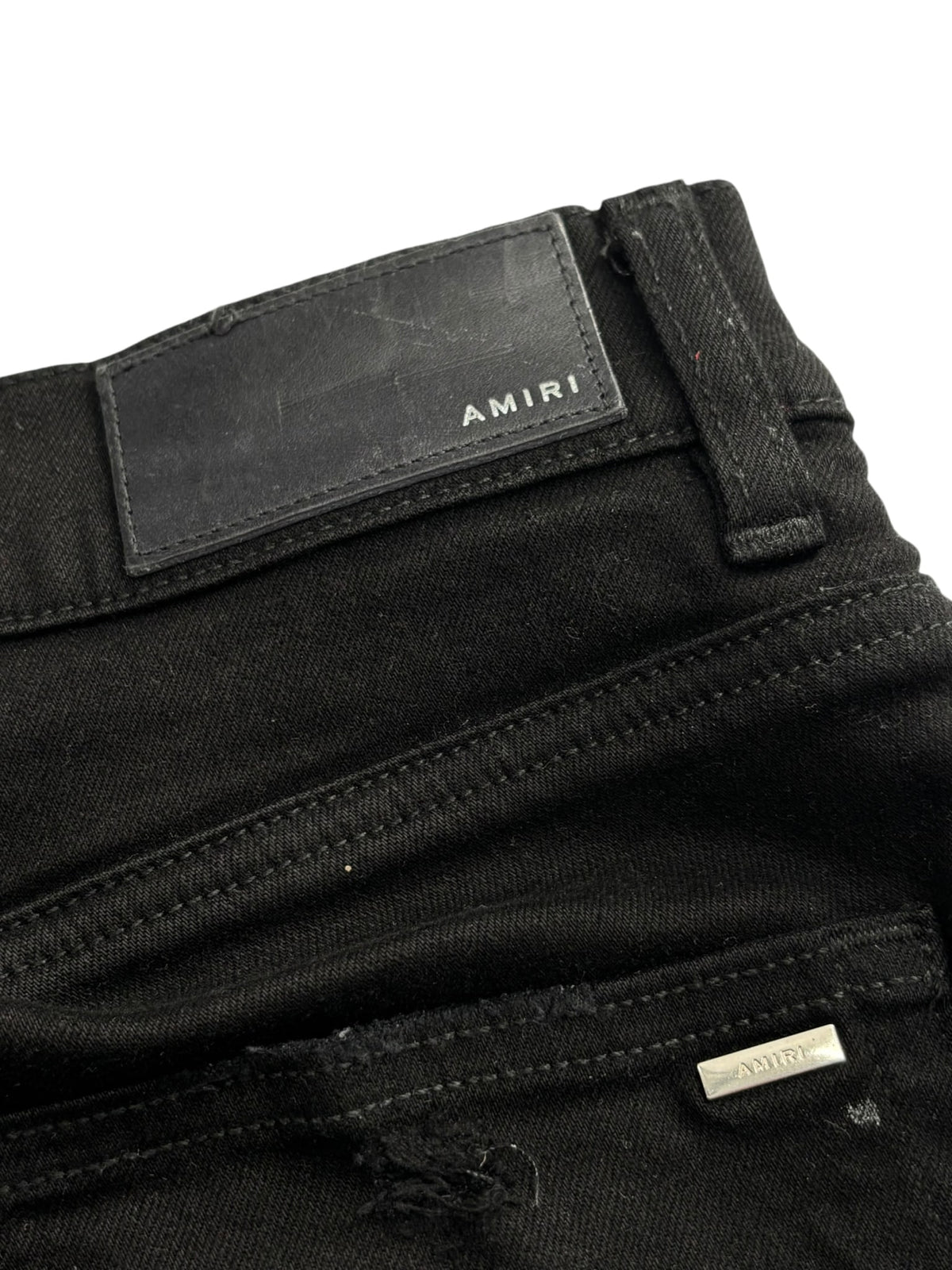Amiri Mx1 Paisley Ribbed Denim Black