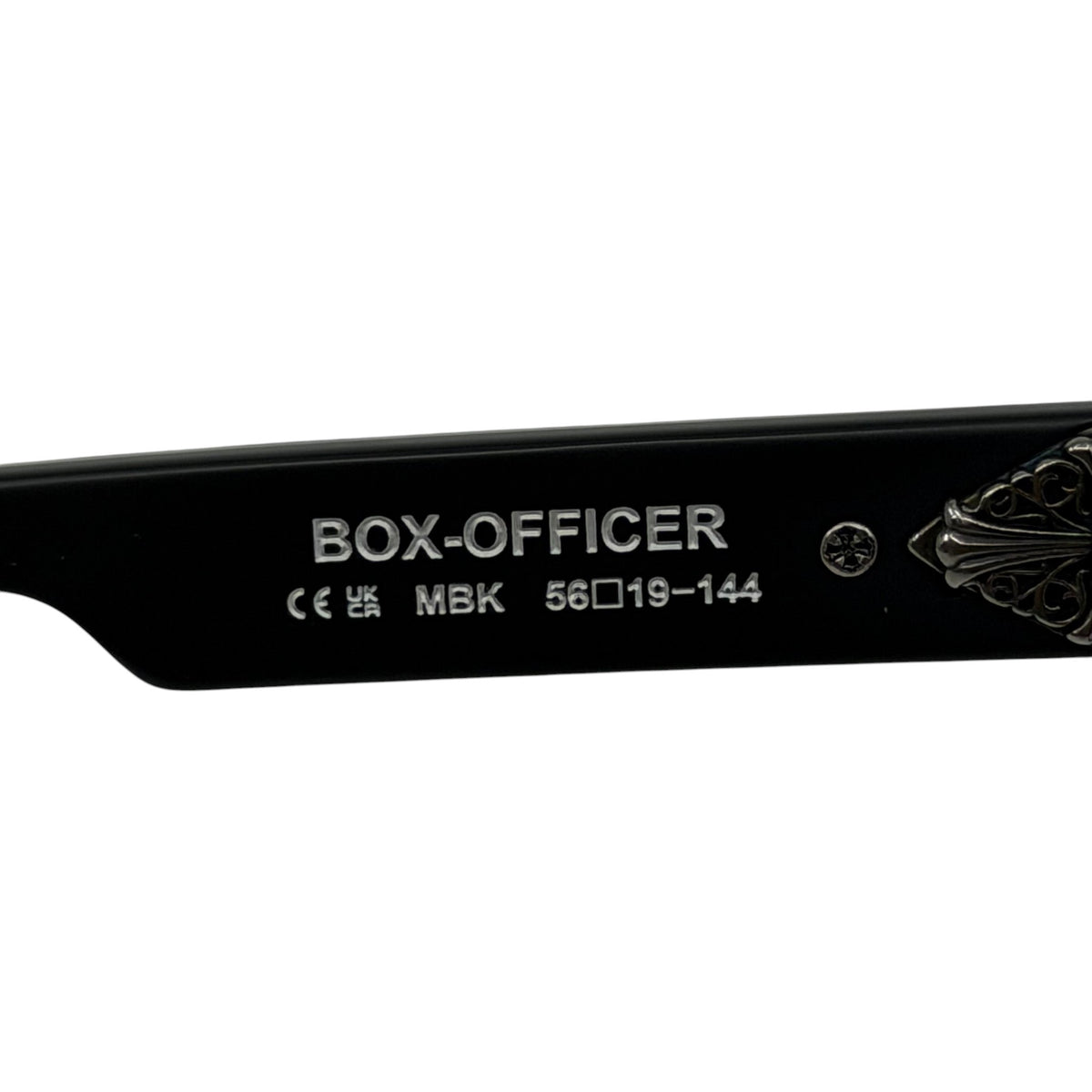 Chrome Hearts Box Officer Glasses Matte Black