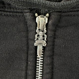 Chrome Hearts Scroll Logo Thermal Zip-Up Hoodie Black