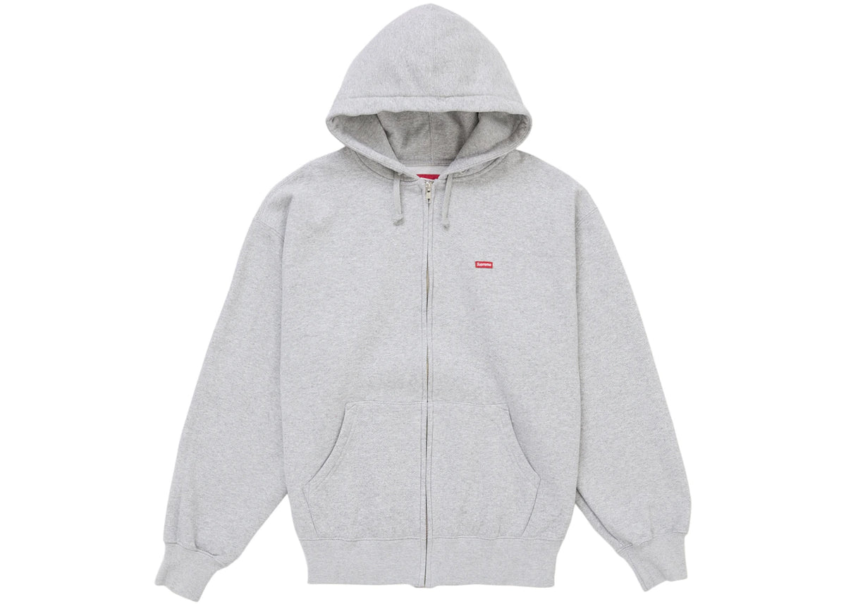 Supreme Small Box Zip Up Hooded Sweatshirt (FW25) Heather Grey