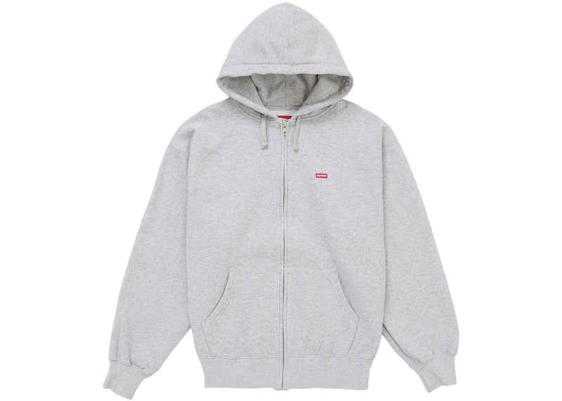 Supreme Small Box Zip Up Hooded Sweatshirt (FW25) Heather Grey