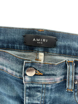 Amiri MX1 Leather Patch Jeans Blue/Black