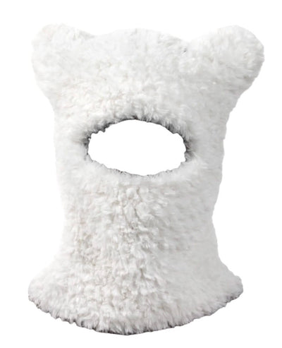 Arkyve Yeti Crochet Cat Mask White