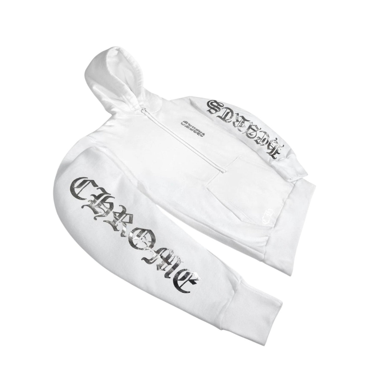 Chrome Hearts Online Exclusive Foil Hoodie Silver/White