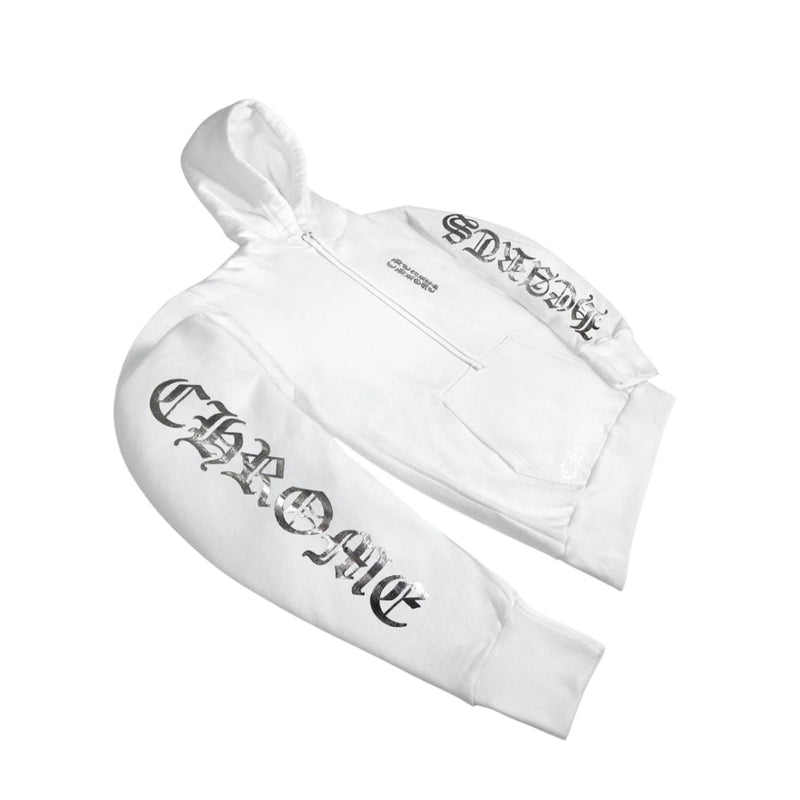 Chrome Hearts Online Exclusive Foil Hoodie Silver/White