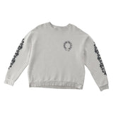 Chrome Hearts Horseshoe Floral Sleeves Crewneck White