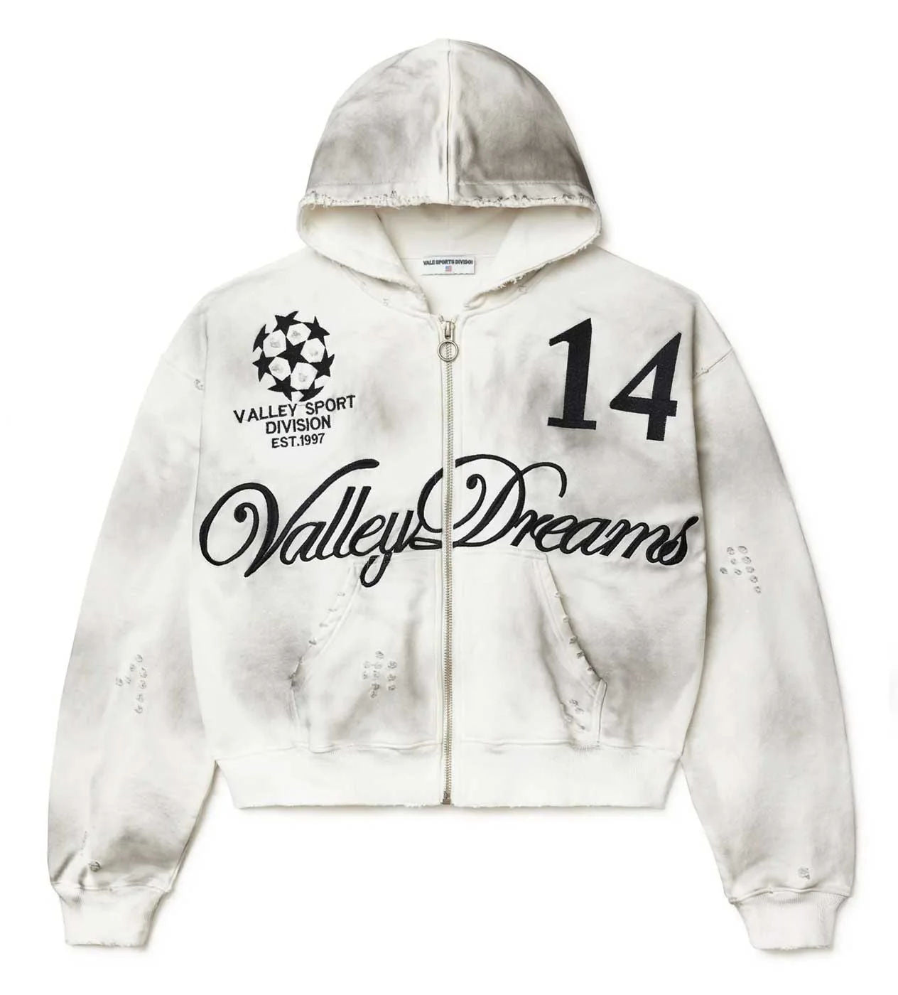 Vale Forever Oreo 14 Zip Up Hoodie White