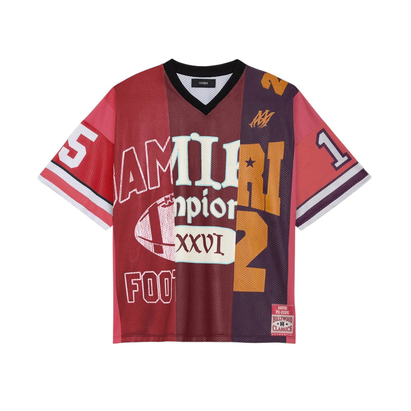 Amiri Spliced Mesh Tee Red