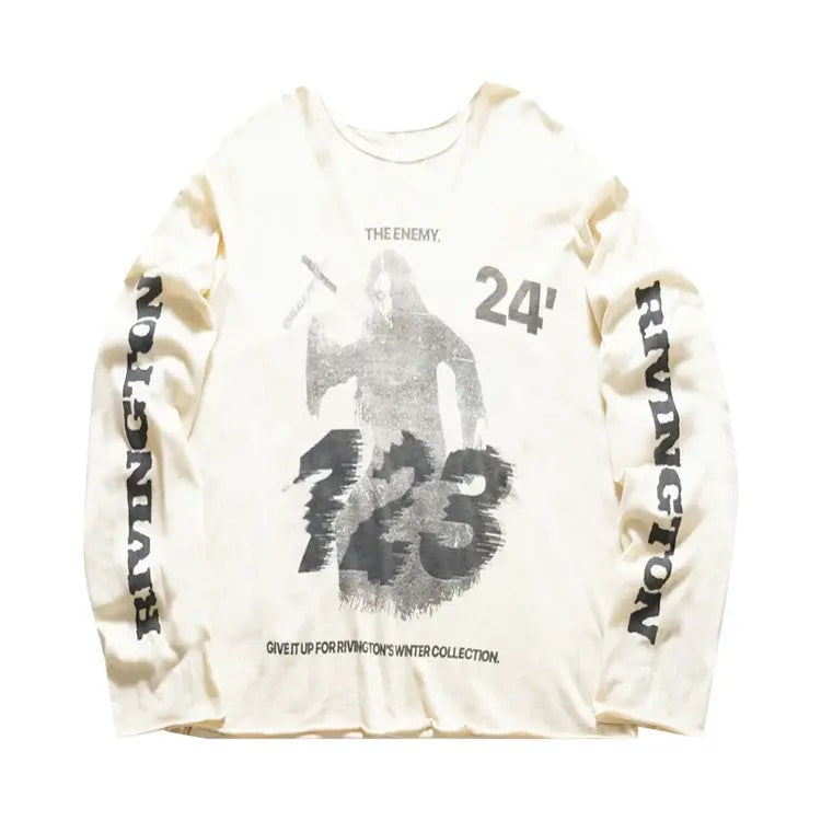 Rivington Inri Enemy Long Sleeve Tee White