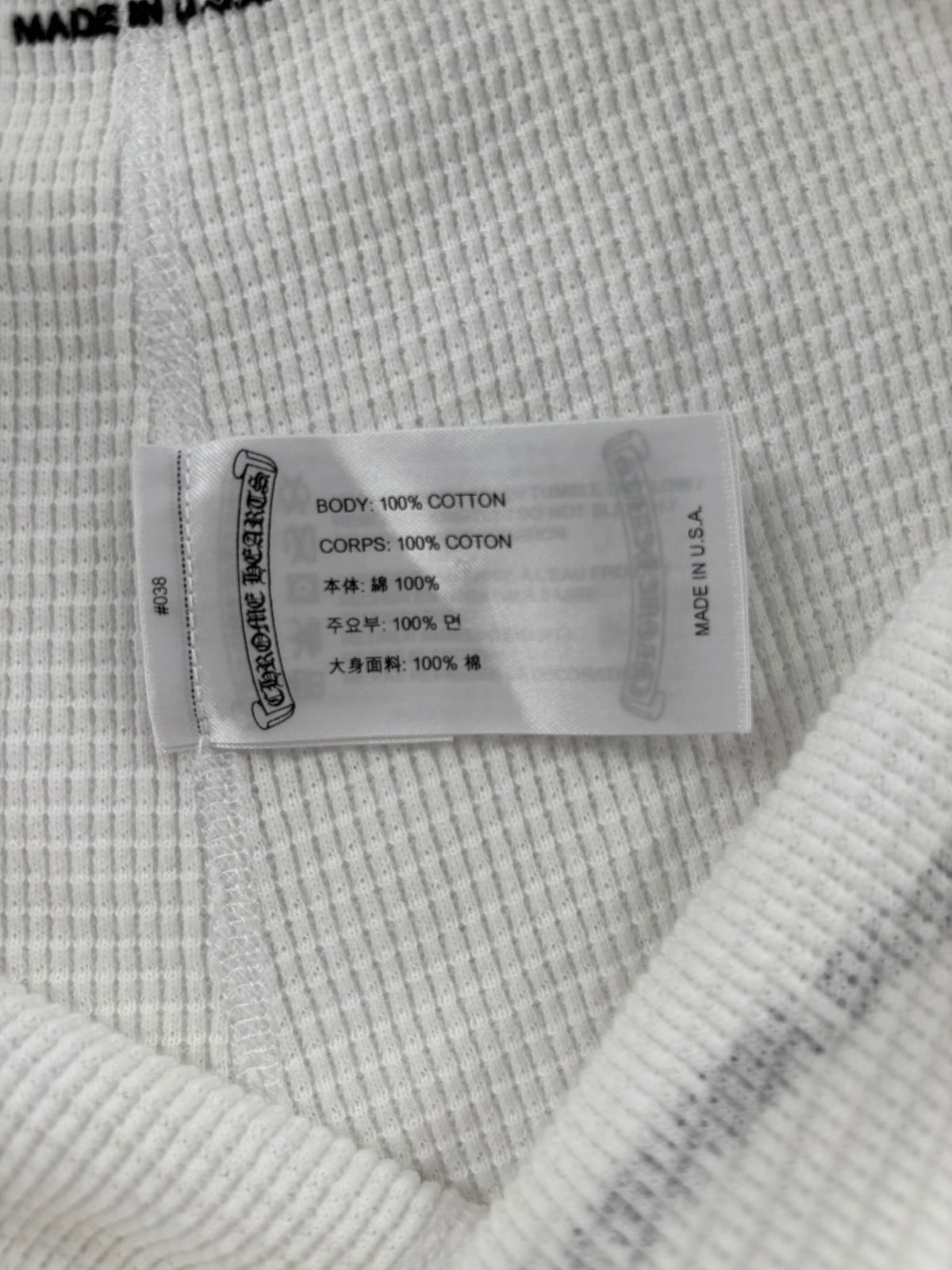 Chrome Hearts Matty Boy Sinister Thermal Bike Shorts White
