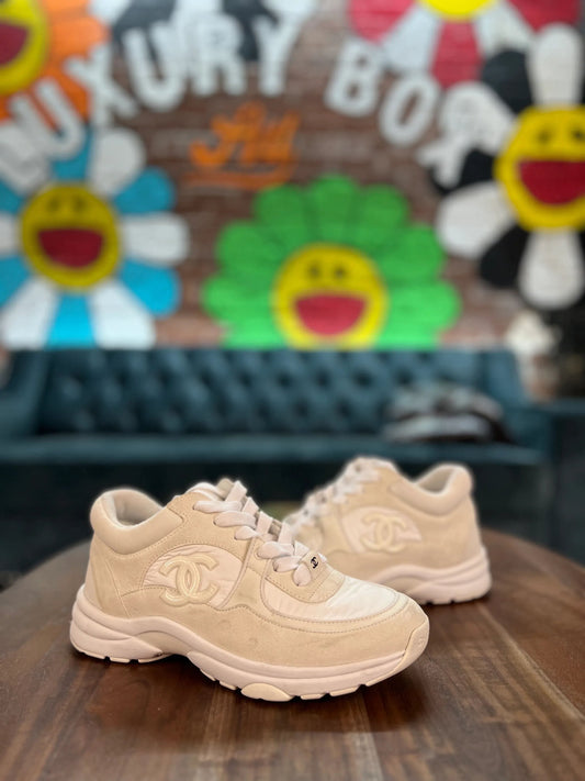 Chanel Suede Trainer White - Lightly Worn