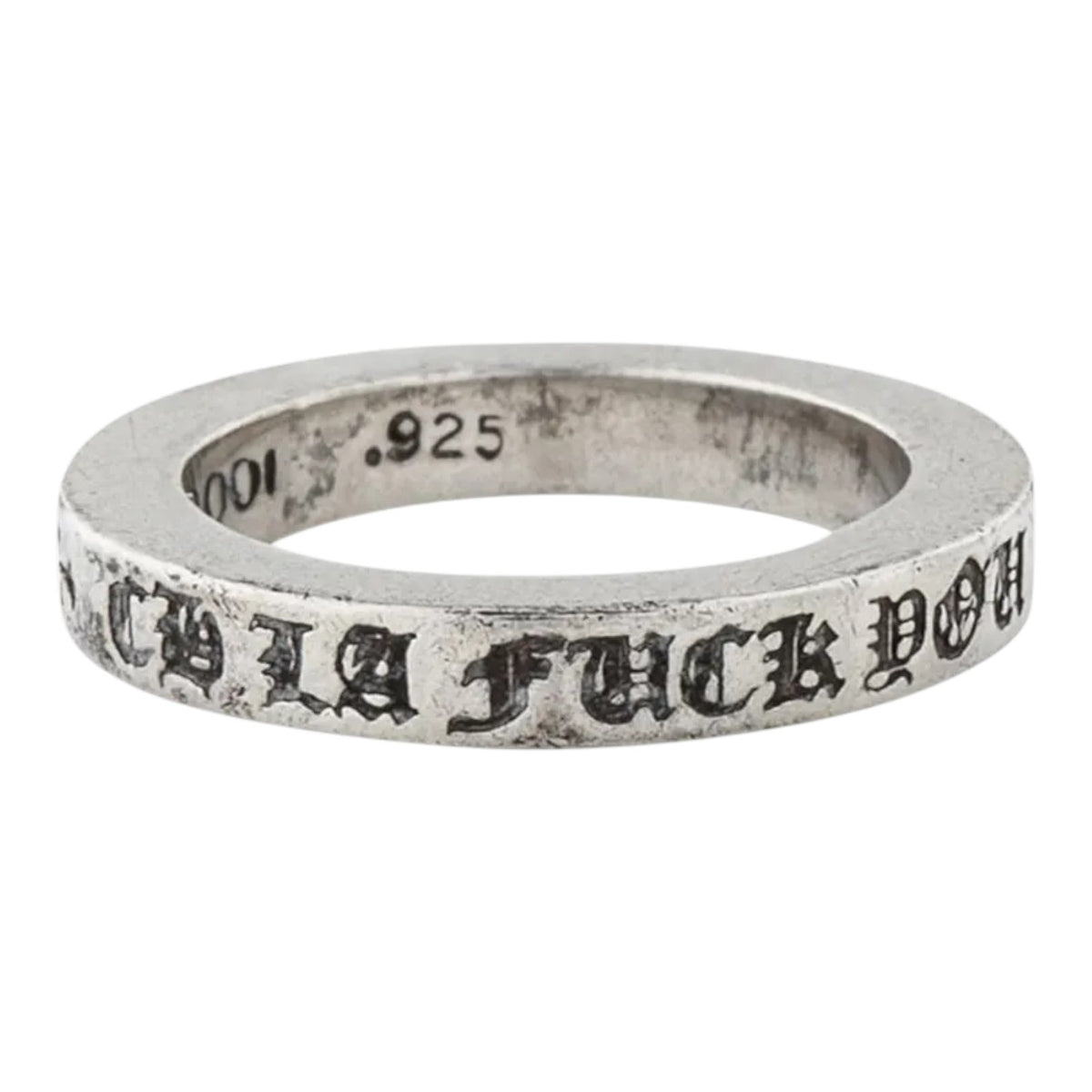 Chrome Hearts LA F*ck You Ring Silver