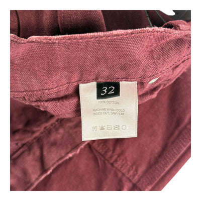 ERD Distressed Carpenter Pants Red Lightly Worn