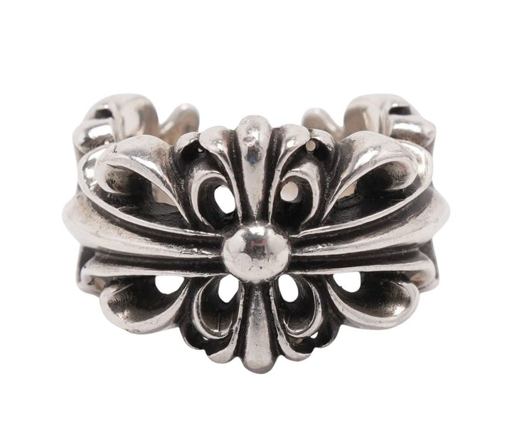 Chrome Hearts Double Floral Cross Ring Lightly Worn