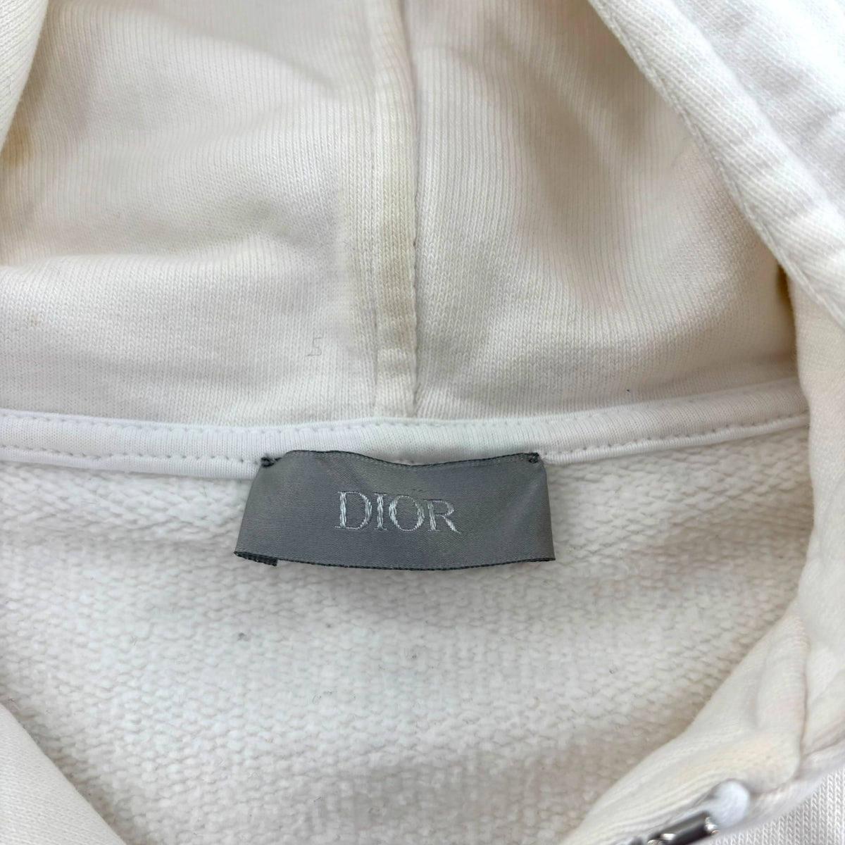 KAWS x Dior Embroidered Bees Zip Up Sweatshirt White