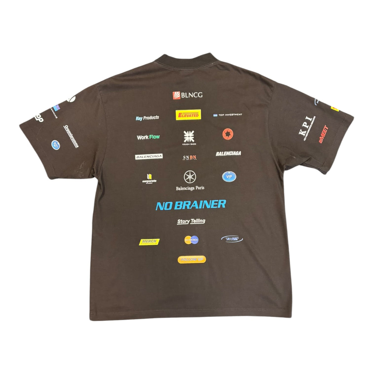 Balenciaga Corporate Logos Tee Black