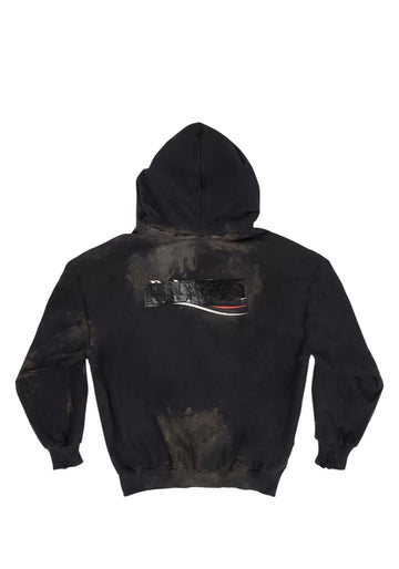 Balenciaga Mud Graffer Zip-up Hoodie "Black" - Like New