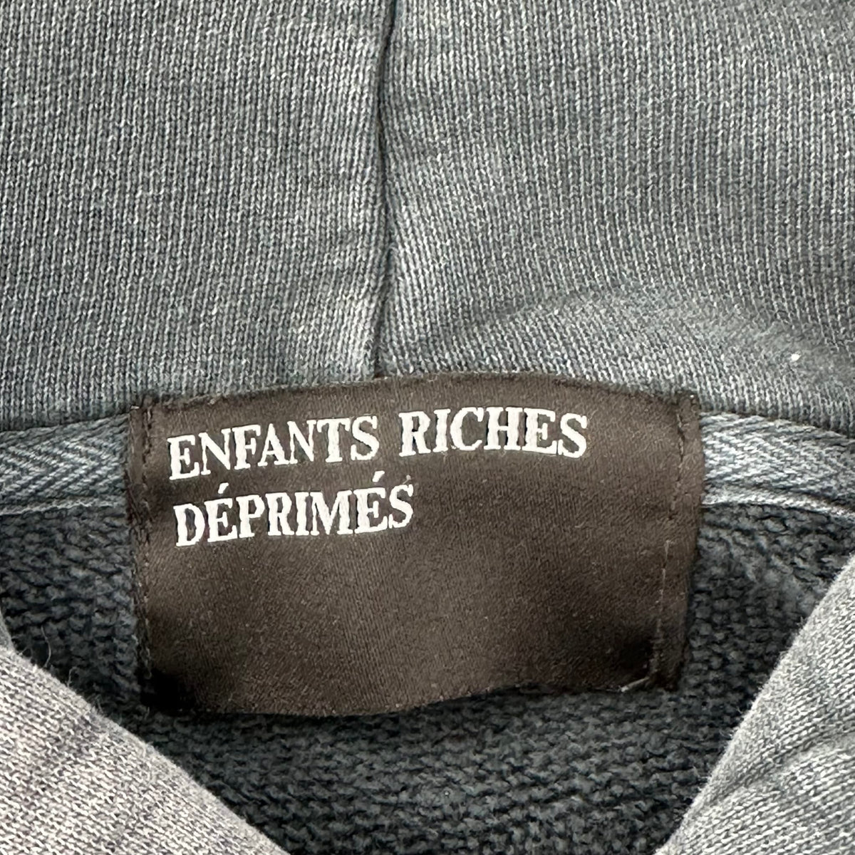 ERD Classic Logo Distressed Hoodie Blue