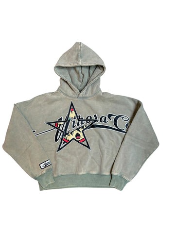 Mihora Acid Wash Hoodie "Olive"