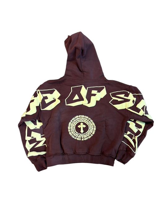 Life Of Sin Graffiti Hoodie "Brown"