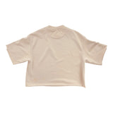 Saint Vanity Jesus Cropped Sweater Tee Cream