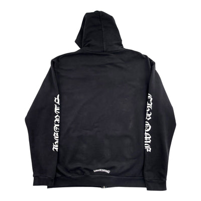 Chrome Hearts Vertical Letter Zip Hoodie Black - Lightly Worn