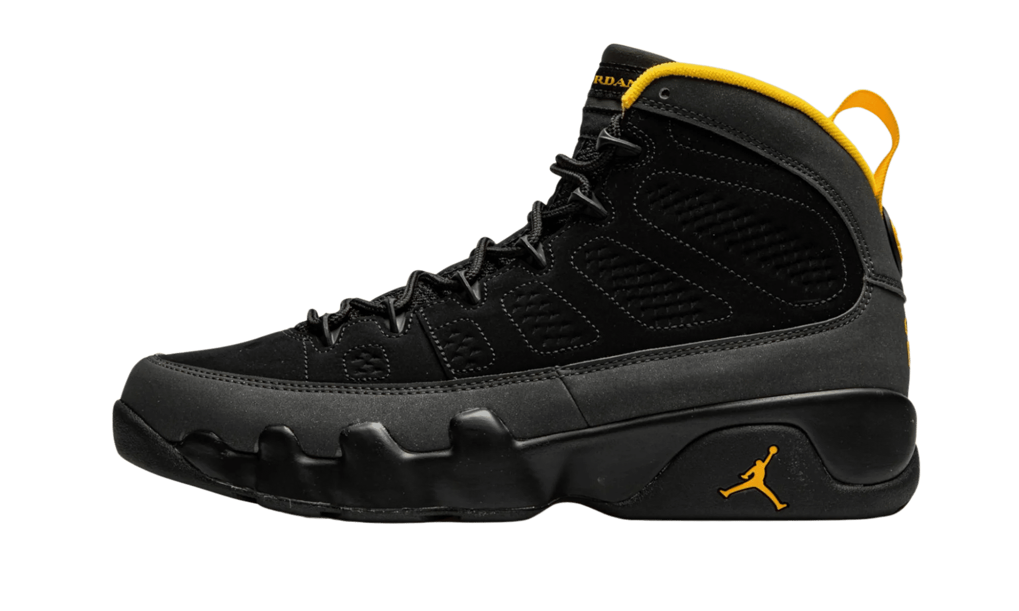 Air Jordan 9 Retro "Dark Charcoal University Gold