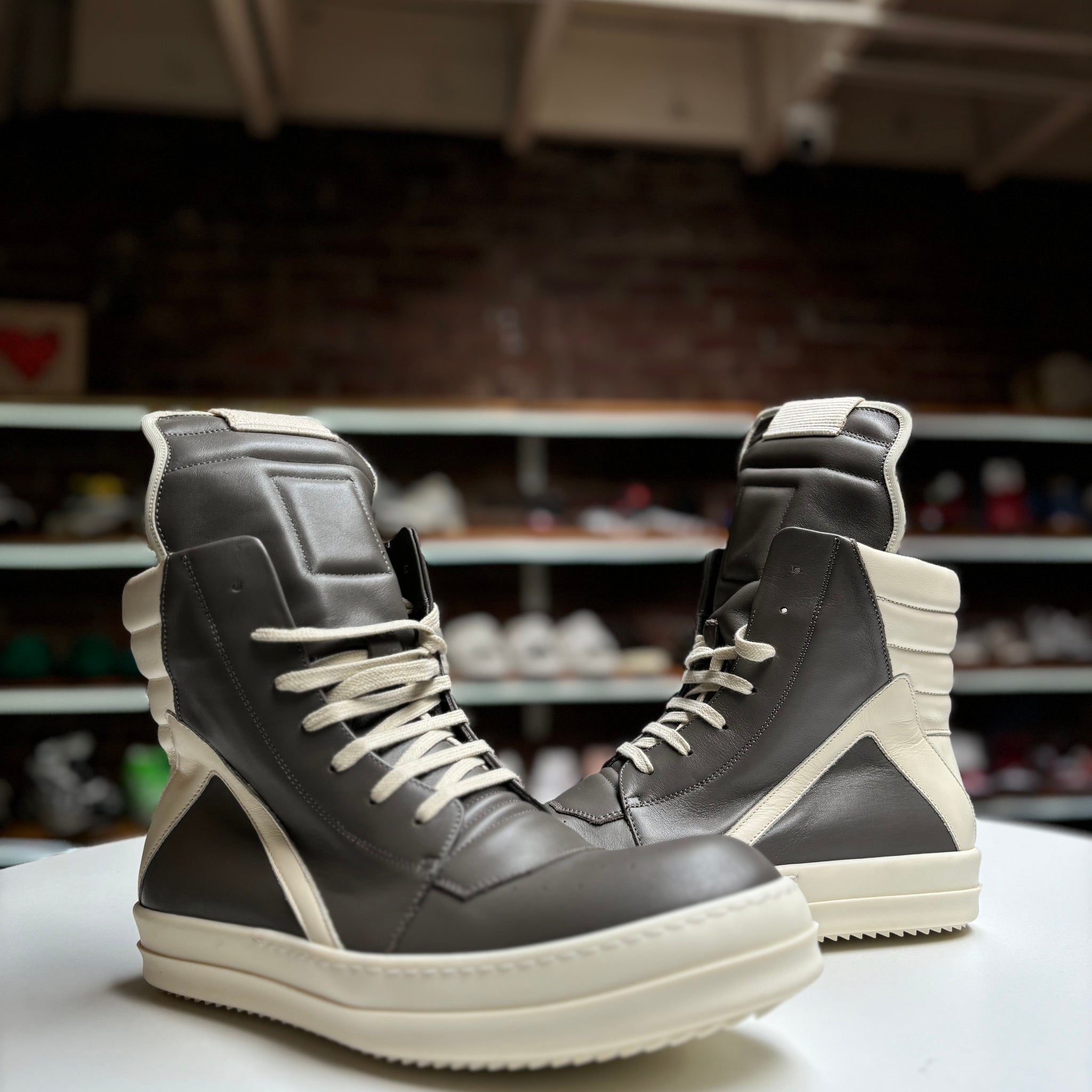 Rick Owens Geobasket High "Grey" (No Box)