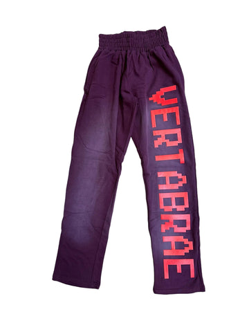 Vertabrae Single Leg Sweatpants "Maroon/Red"