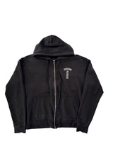 Chrome Hearts T Logo FU Shoulder Zip Up Hoodie Black