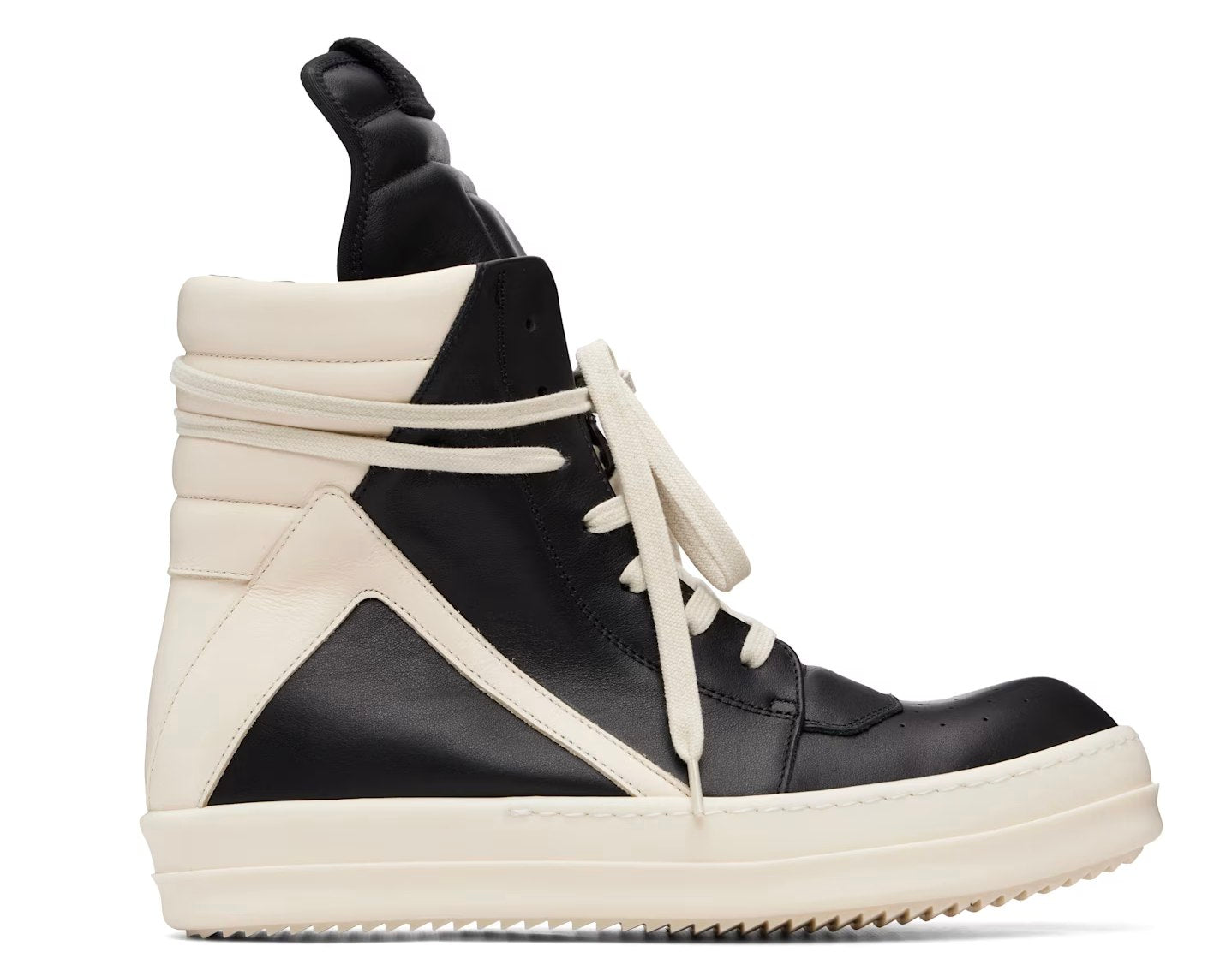Rick Owens Geobasket Black White
